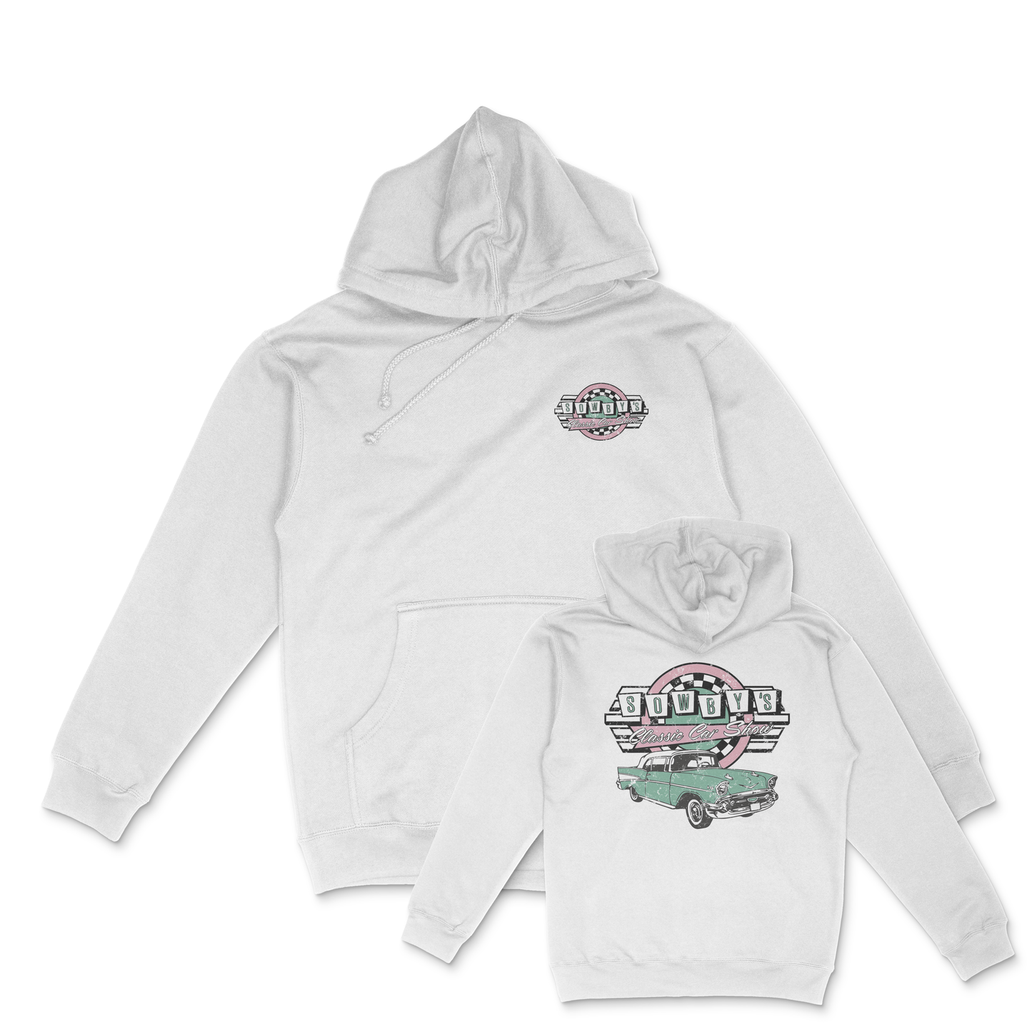 Sowby’s Classic Car Show White Hoodie