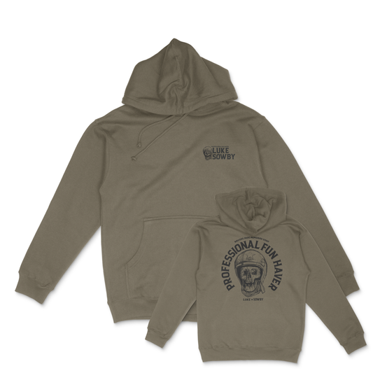 Professional Fun Haver Military Green Monotone Hoodie