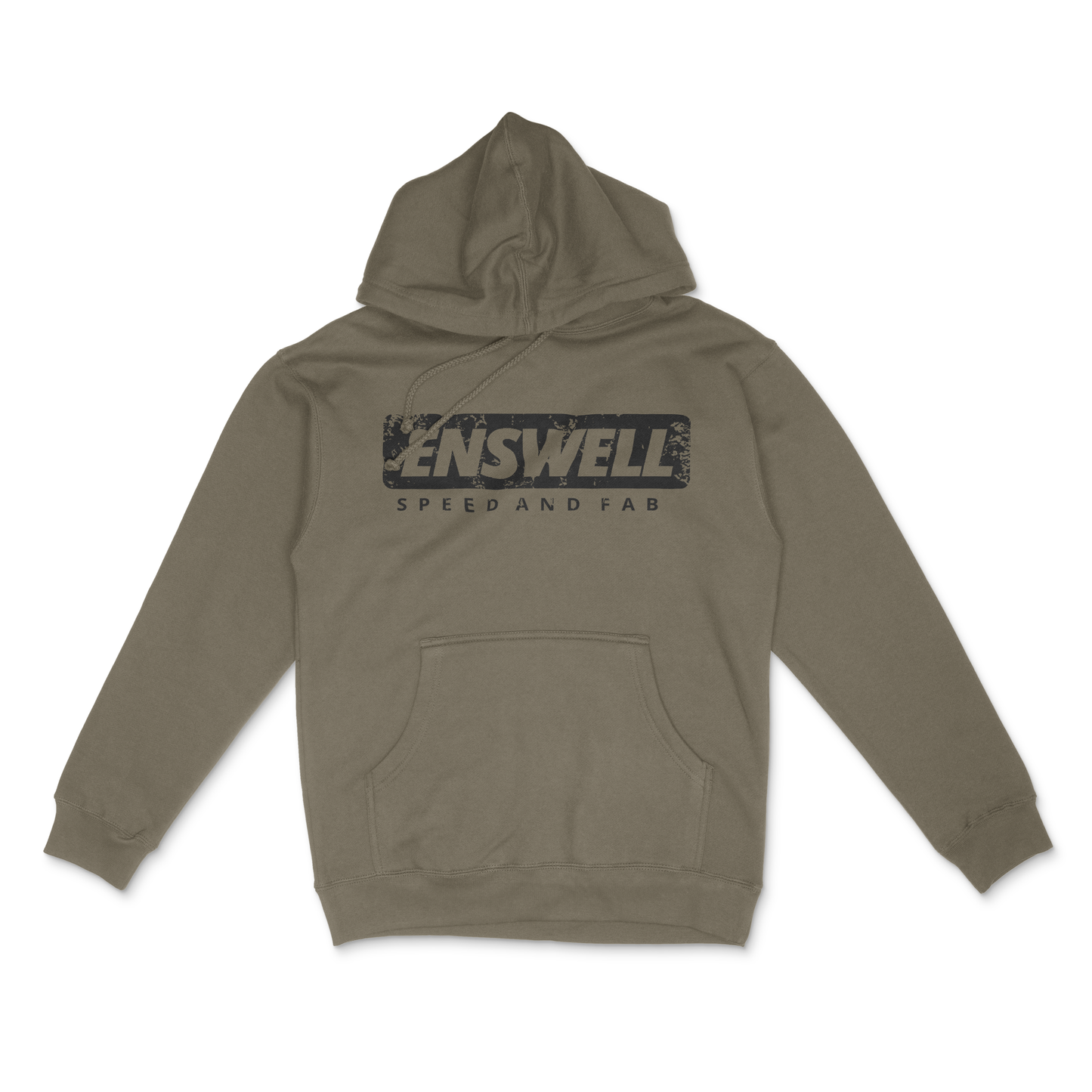 Enswell Logo Grunge Military Green Hoodie