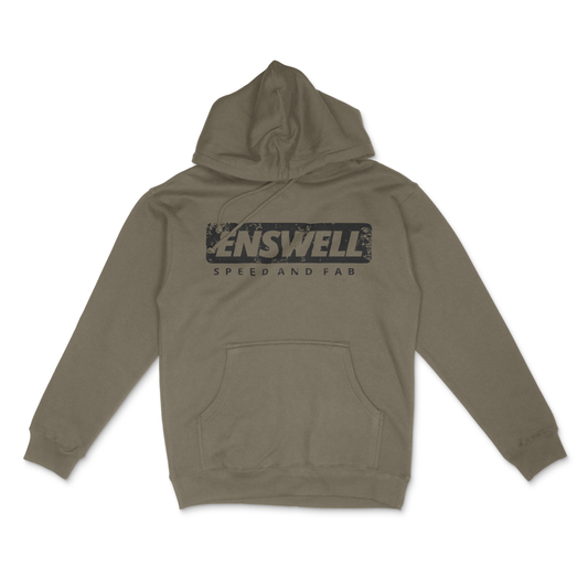 Enswell Logo Grunge Military Green Hoodie